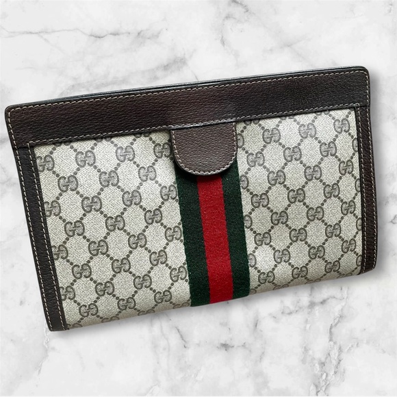 GUCCI GG Ophidia Sherry line clutch as shoulder bag ❤️💚 - Picture 3 of 11